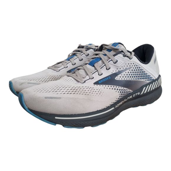 Brooks Adrenaline GTS 22 Running Shoes Men's Size 11.5 2E (WIDE) Gray - Picture 1 of 11
